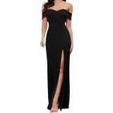 Elastan/Lycra/Spandex - Off-Shoulder Kjoler Shein Belle dress with off-the-shoulder slit