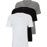 48 - Hvid - XS Overdele Hugo Boss Classic V-Neck T-shirt 3-pack - White/Grey/Black
