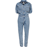 Blå - XS Jumpsuits & Overalls Only Denim Jumpsuit - Blue/Light Blue Denim