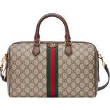 Gucci Ophidia GG Medium Top Handle Bag - Beige/Ebony