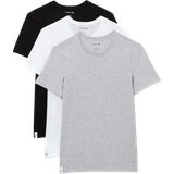 Lacoste Jersey T-shirts & Toppe Lacoste Men's Crew Neck Loungewear T-shirt 3-pack - White/Grey Chine/Black