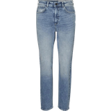 Noisy May Oni Cropped Straight Fit Jeans - Light Blue Denim