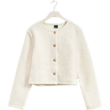 42 - Dame - Fleecetrøjer & Piletrøjer Sweatere Gina Tricot Soft Jacket - Cream