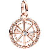 Pandora ME Wheel of Fortune Medallion Charm - Rose Gold/Transparent
