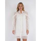 36 - Hvid - Korte kjoler Neo Noir Abby Embroidery Kjole Ivory