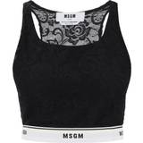 MSGM Dame Tøj MSGM Sports Bra In Lace With Logoed Band