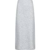 L - Uld Nederdele Neo Noir Ashanti Knit Skirt - Light Gray Melange