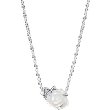 Pandora Halskæder Pandora Bloom Collier Necklace - Silver/White/Transparent