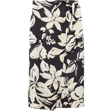 Midinederdele - Polyamid - XL Mango Floral-print Wrap Skirt - Black