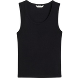 H&M Jersey Tøj H&M Ribbed Tank Top - Black