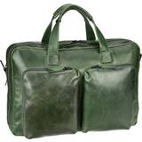 Grøn - Opbevaring til laptop Mapper Leonhard Heyden porto zip briefcase 2 compartment businesstasche bottle green Grün