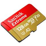 Hukommelseskort SanDisk Extreme microSDXC Class 10 UHS-I U3 V30 A2 160/90MB/s 128GB +Adapter