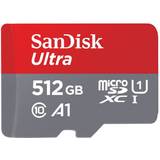 512 GB Hukommelseskort SanDisk Ultra microSDXC Class 10 UHS-I U1 A1 100MB/s 512GB +Adapter