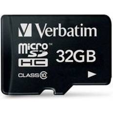 32 GB - USB Type-A Hukommelseskort & USB Stik Verbatim MicroSDHC Class 10 32GB