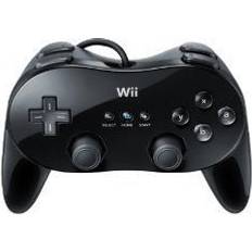 2 - Wii Controller stik Spil controllere Nintendo Wii Classic Controller Pro - Black