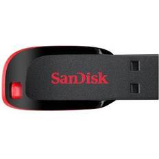 SanDisk 128 GB - USB Type-A USB Stik SanDisk Cruzer Blade 128GB USB 2.0