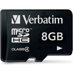Verbatim 8 GB - USB 2.0 Hukommelseskort & USB Stik Verbatim MicroSDHC Class 4 8GB