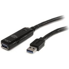 Nikkel - USB A-USB A - USB-kabel Kabler StarTech Active USB A - USB A M-F 3.0 5m