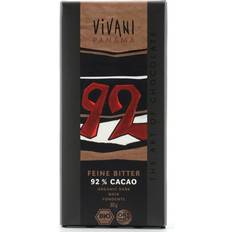 Vivani Chokolade Vivani Mørk Chokolade med 92% kakao 80g