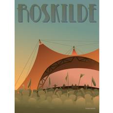 Vissevasse Orange Plakater Vissevasse Roskilde Festival Plakat 50x70cm