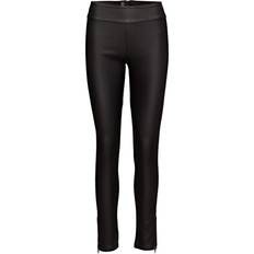 Cream Elastan/Lycra/Spandex Bukser & Shorts Cream Belus- Katy Fit Pants - Pitch Black