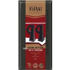 Vivani Chokolade Vivani Mørk med 99% Kakao 80g