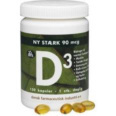 D-vitaminer Vitaminer & Mineraler DFI D3 Vitamin 90mcg 120 stk