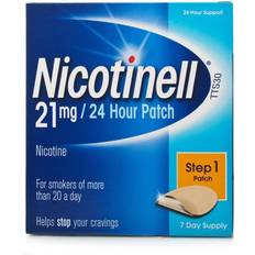 Nikotinplaster Håndkøbsmedicin Nicotinell 21mg Step1 7 stk Plaster