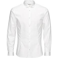 Jack & Jones Skjorter Jack & Jones Casual Slim Fit Long Sleeved Shirt - White/White