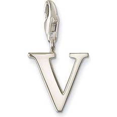 Thomas Sabo Charm Club Letter V Charm Pendant - Silver