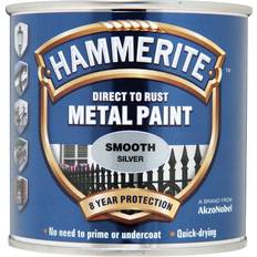 Hammerite Maling Hammerite Direct to Rust Smooth Effect Metalmaling Sølv 0.25L