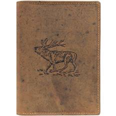 Greenburry Vintage Hunting Stag License Case - Antique Brown