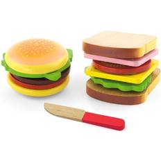 Viga Trælegetøj Legetøjsmad Viga Playing Food Hamburger & Sandwich 50810