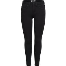 Viskose Jeans Only Kendell Eternal Ankle Skinny Fit Jeans - Black/Black