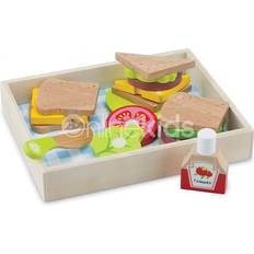 New Classic Toys Rollelegetøj New Classic Toys Sandwich Sæt med Bakke 18pcs