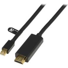 Deltaco DisplayPort-kabler - Han - Han Deltaco HDMI-DisplayPort Mini 3m