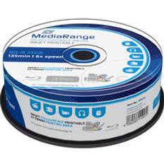 MediaRange Blu-ray Optisk lagring MediaRange BD-R White 25GB 6x Spindle 25-Pack Wide Inkjet