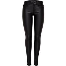Only Nylon Jeans Only Royal Rock Coated Skinny Fit Jeans - Black/Black
