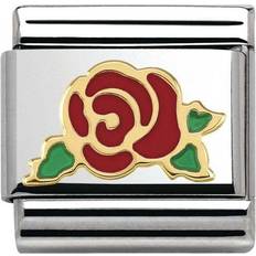 Nomination Composable Classic Link Rose Charm - Silver/Gold/Red