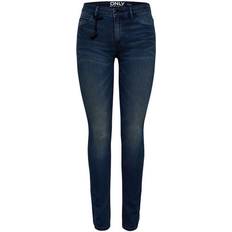 32 - Blå Bukser & Shorts Only Carmen Reg Skinny Fit Jeans - Blue/Dark Blue Denim