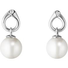 Georg Jensen Perler Smykker Georg Jensen Magic Earrings - White Gold/Pearl/Diamond