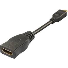 Deltaco HDMI - HDMI Micro High Speed with Ethernet Adapter F-M 0.1m