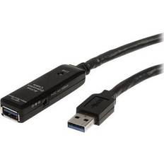 Nikkel - USB A-USB A - USB-kabel Kabler StarTech Active USB A - USB A M-F 3.0 3m
