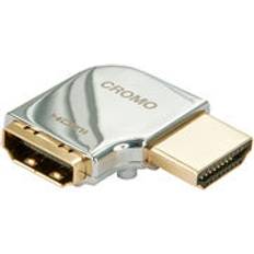 Lindy 41507 Cromo HDMI-HDMI M-F Angled Adapter