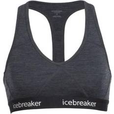 Icebreaker Merinould BH'er Icebreaker Sprite Racerback Sports Bra - Gritstone Heather
