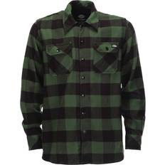 Grøn - Ternede - Unisex Skjorter Dickies Sacramento Shirt - Pine Green