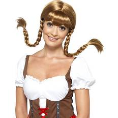 Oktoberfest Parykker Smiffys Bavarian Babe Wig Plaited