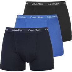 Calvin Klein Blå Underbukser Calvin Klein Cotton Stretch Boxers 3-pack - Black/Blueshadow/Cobaltwater Dtm Wb