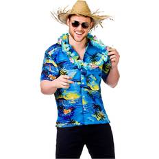 Herrer - Skjorter Dragter & Tøj Wicked Costumes Hawaiiskjorte Blå