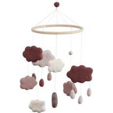 Sebra Felted Baby Mobile Clouds